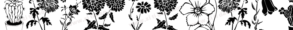 JugendStil Flowers字体转换